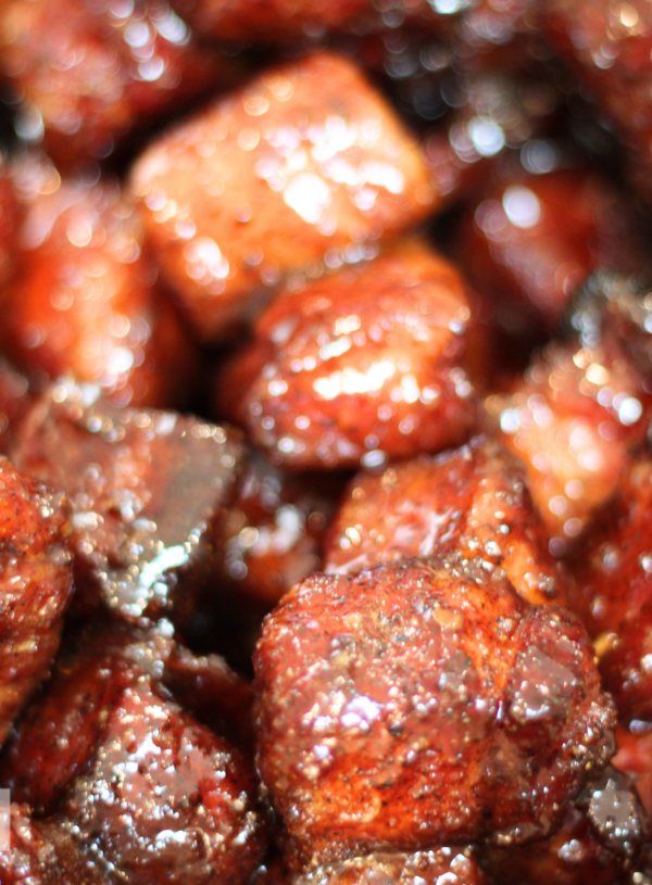 Smoked Pork Belly Burnt Ends